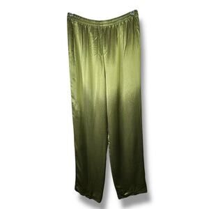 Vintage R&M Richards By Karen Kwong Green Satin High Waist Dress Pants Size 16